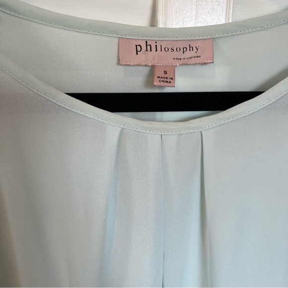 Philosophy Mint Green Short Sleeve Blouse - Picture 7 of 9